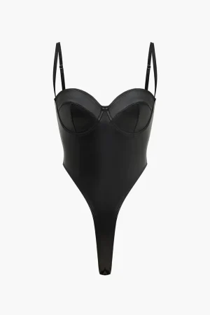 Solid Slip Bustier Bodysuit>MICAS Clearance
