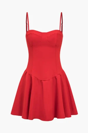 Solid Slip Bustier Mini Dress>MICAS Online