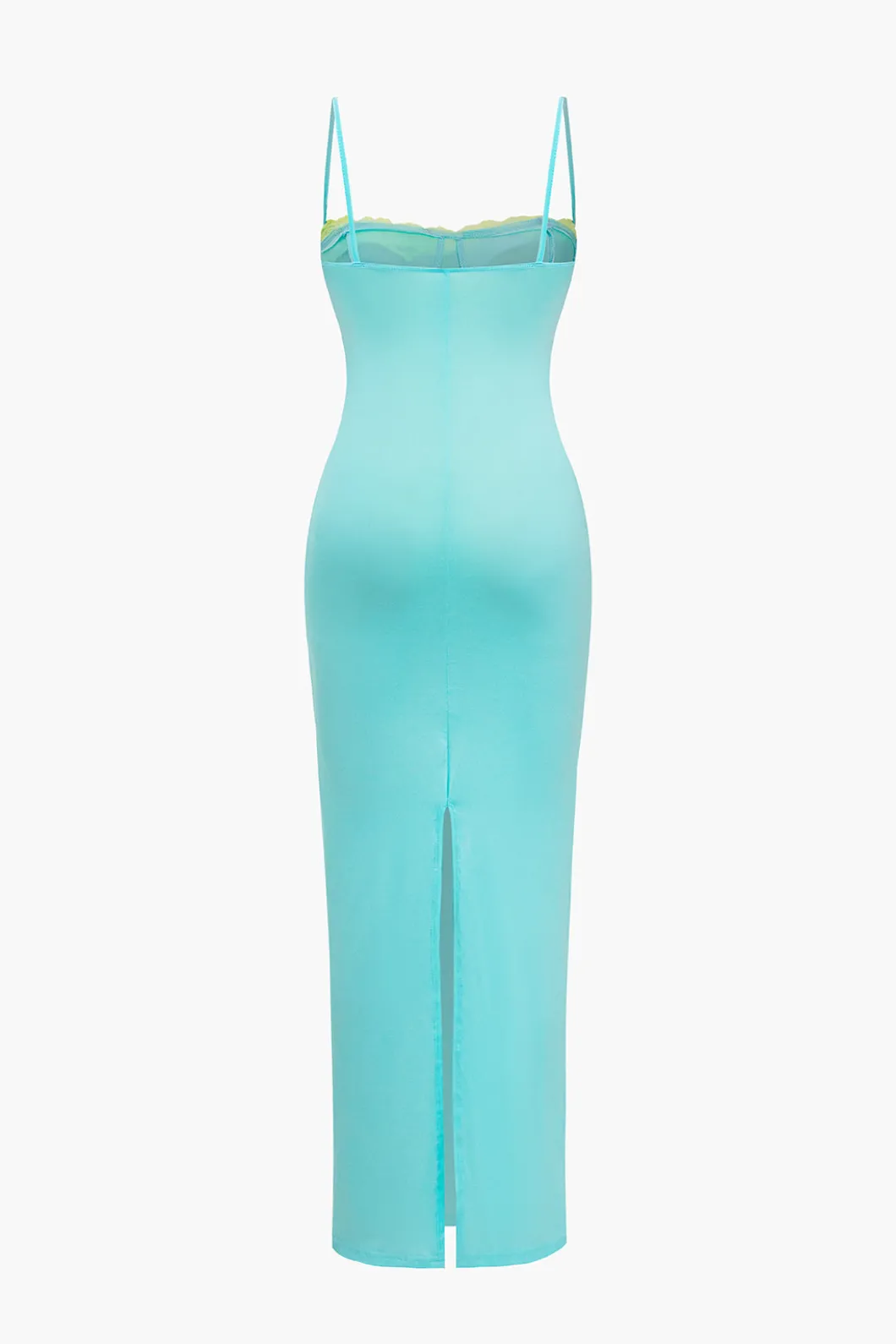 Solid Slit Color Block Bustier Maxi Dress>MICAS Outlet