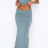 Solid Tank Top And Mermaid Maxi Skirt Set>MICAS Hot
