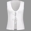 Solid Tie Front Knit Vest>MICAS Clearance