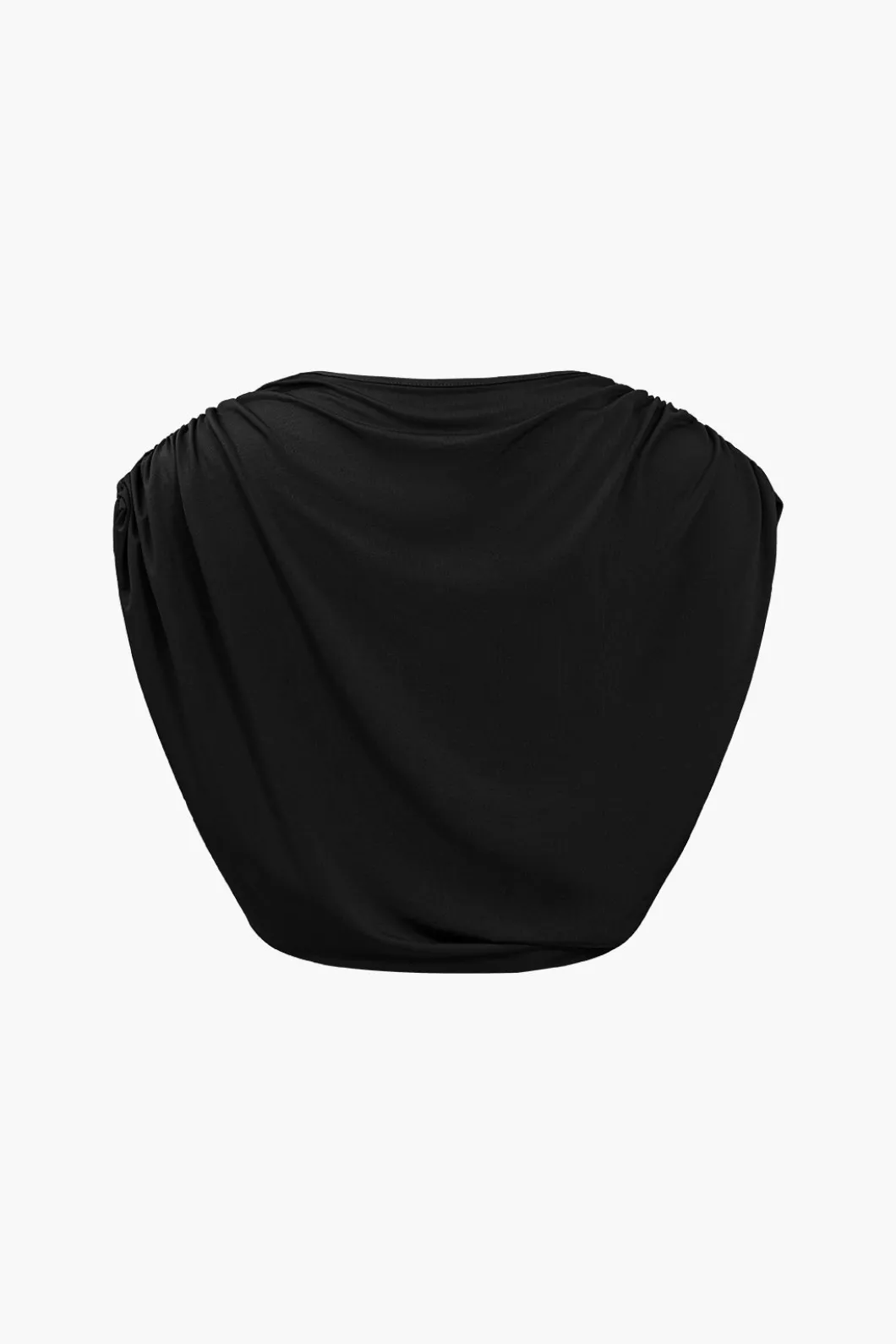 Solid Top And Asymmetrical Drawstring Flared Trouser Set>MICAS Outlet