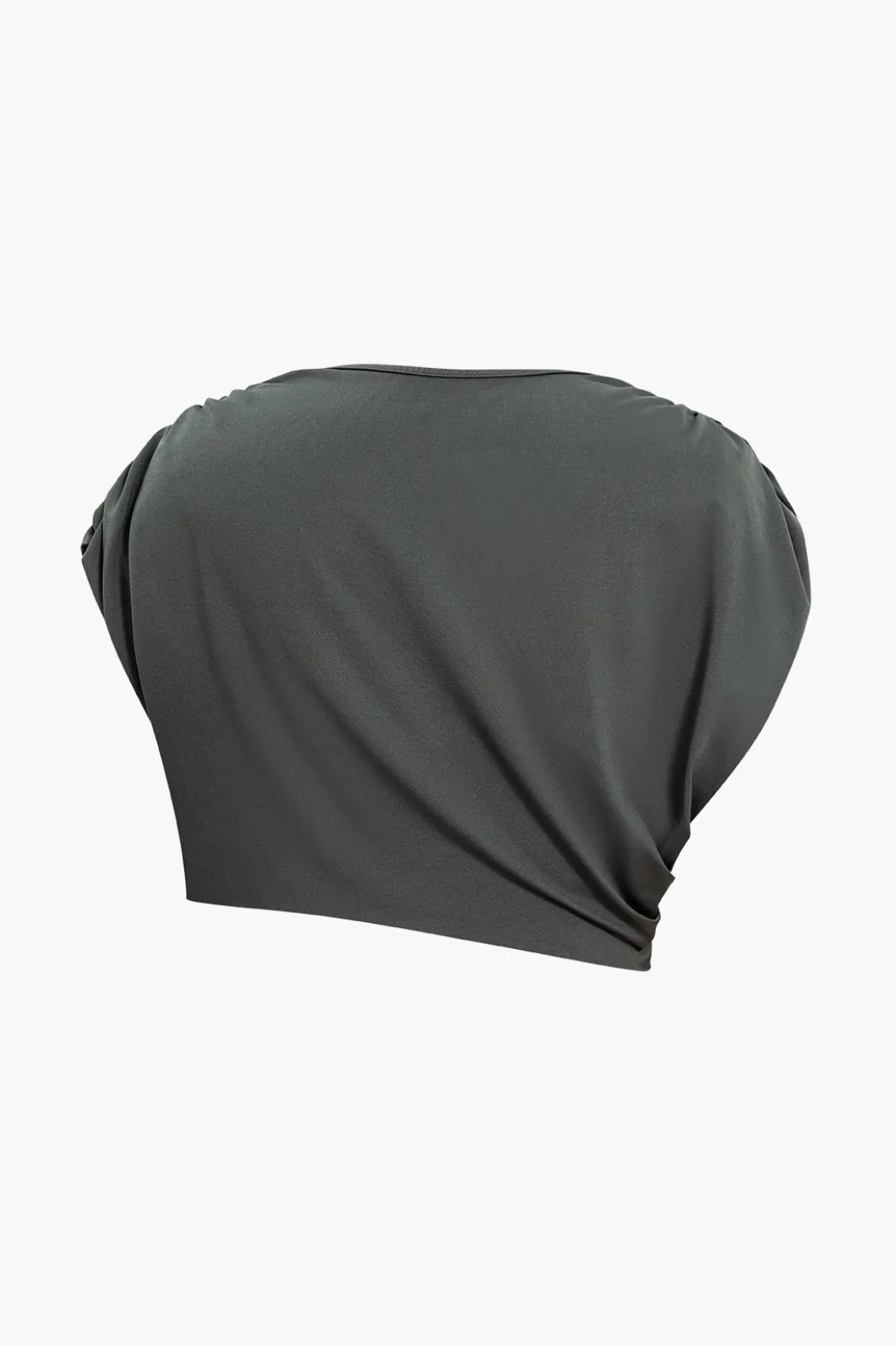 Solid Top And Asymmetrical Drawstring Flared Trouser Set>MICAS Outlet