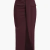 Solid Twist Knot Irregular Skirt>MICAS New