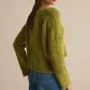 Solid Wool Blend Long Sleeve Sweater Top>MICAS Clearance