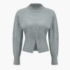 Solid Zipper Sweater Long-Sleeve Top>MICAS Discount