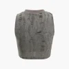 Star Decor Destroyed Tank Top>MICAS Sale