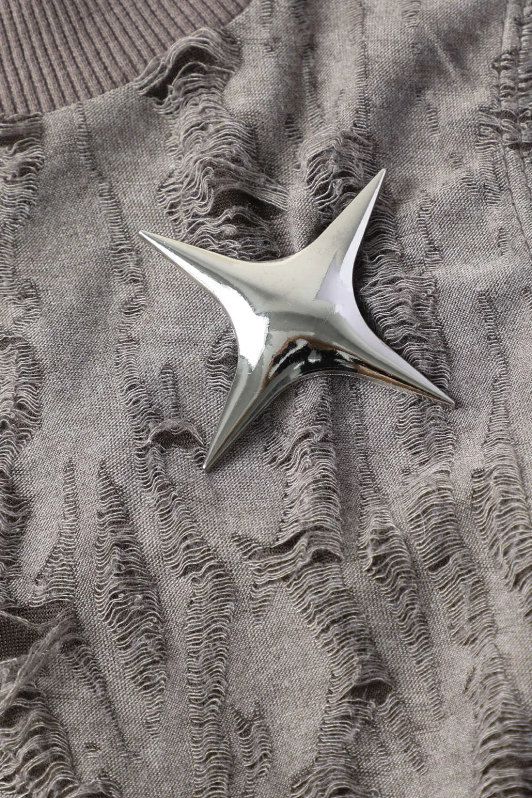 Star Decor Destroyed Tank Top>MICAS Sale