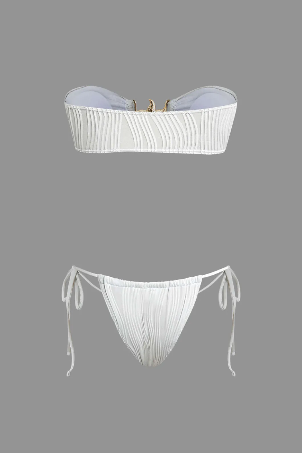 Starfish Decor Bandeau Tie Bikini Set>MICAS Fashion