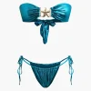 Starfish Decor Knot Ruched Bikini Set>MICAS New