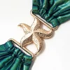 Starfish Decor Knot Ruched Bikini Set>MICAS New