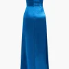 Strapless Sequin Slit Gown Maxi Dress>MICAS Outlet