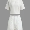 Stripe Print Casual Shorts Set>MICAS Outlet