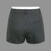 Stripe Print Color Block Double Waistband Skorts>MICAS Discount