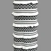 Stripe Tie Bra Top And Tiered Ruffle Knit Midi Skirt Set>MICAS Online