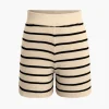 Striped Knit Sleeveless Vest And Shorts Set>MICAS New