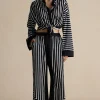 Stripes Print Shirt And Trousers Set>MICAS Clearance