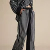 Stripes Print Shirt And Trousers Set>MICAS Clearance