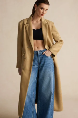 Suede Double-Breasted Coat>MICAS New