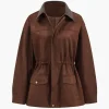 Suede Retro Zipper Jacket>MICAS Sale