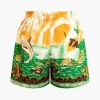 Summer Beach Print Tie-Front Shirt And Shorts Set>MICAS Clearance