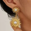 Sunburst Pearl Drop Earrings>MICAS Outlet