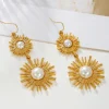 Sunburst Pearl Drop Earrings>MICAS Outlet