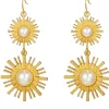 Sunburst Pearl Drop Earrings>MICAS Outlet