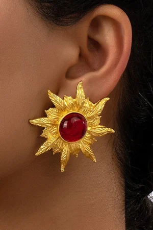 Sunflower Aurora Atmosphere Earrings>MICAS Sale