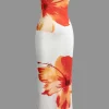 Sunny Floral Cascade Strapless Midi Dress>MICAS Sale