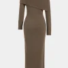 Sweater Asymmetrical Long Sleeve Dress>MICAS Online