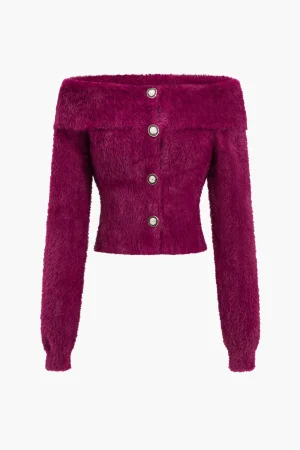 Sweater Off Shoulder Long-Sleeve Top>MICAS New