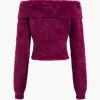 Sweater Off Shoulder Long-Sleeve Top>MICAS New