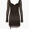 Sweetheart Neckline Mesh Cut Out Mini Dress>MICAS Discount