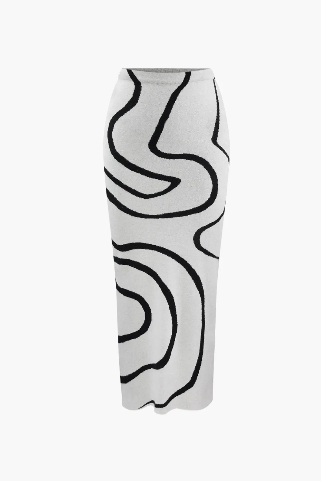 Swirl Stripe Knit Tank Top And Midi Skirt Set>MICAS Discount