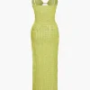Textured Cut Out Slit Cami Maxi Dress>MICAS Sale
