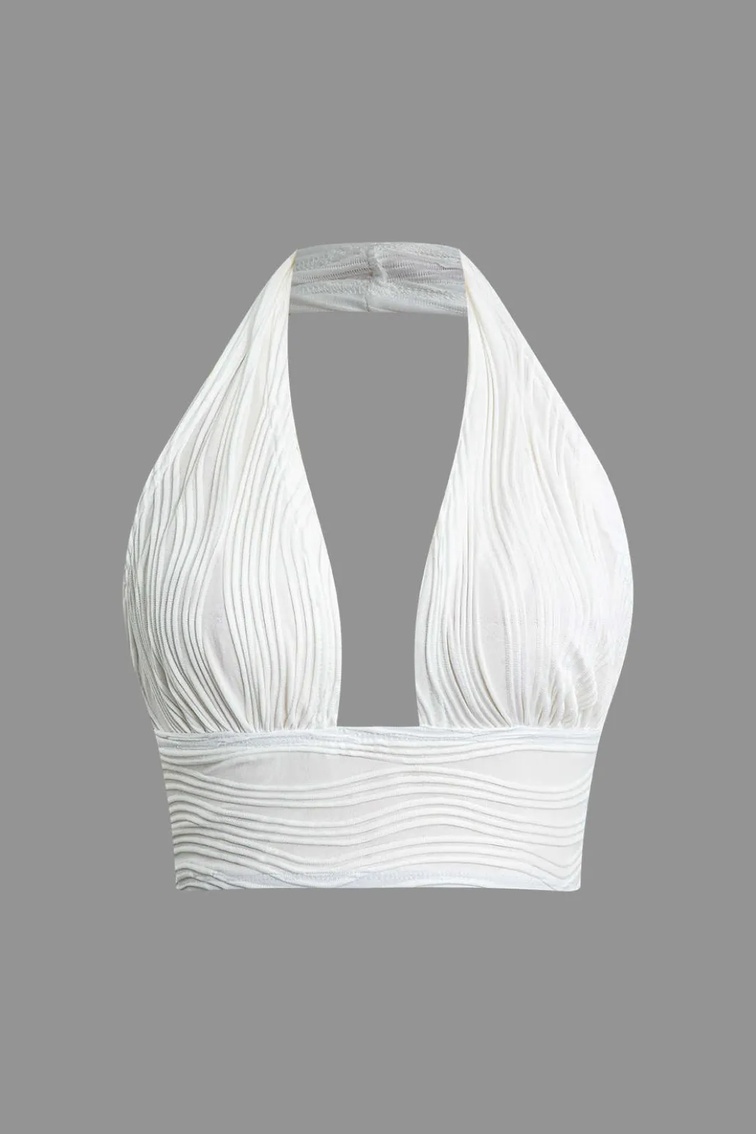 Textured Halter Backless Skirt Set>MICAS Sale