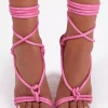 Tie Ankle High Heeled Sandals>MICAS Discount