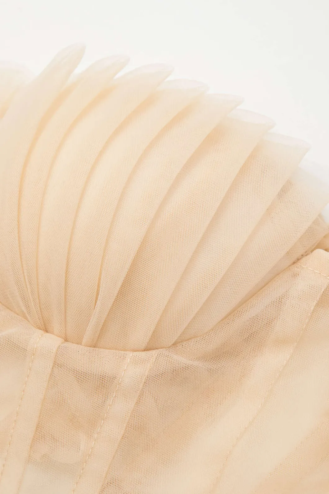 Tie Back Sheer Mesh Corset Strapless Top>MICAS Clearance