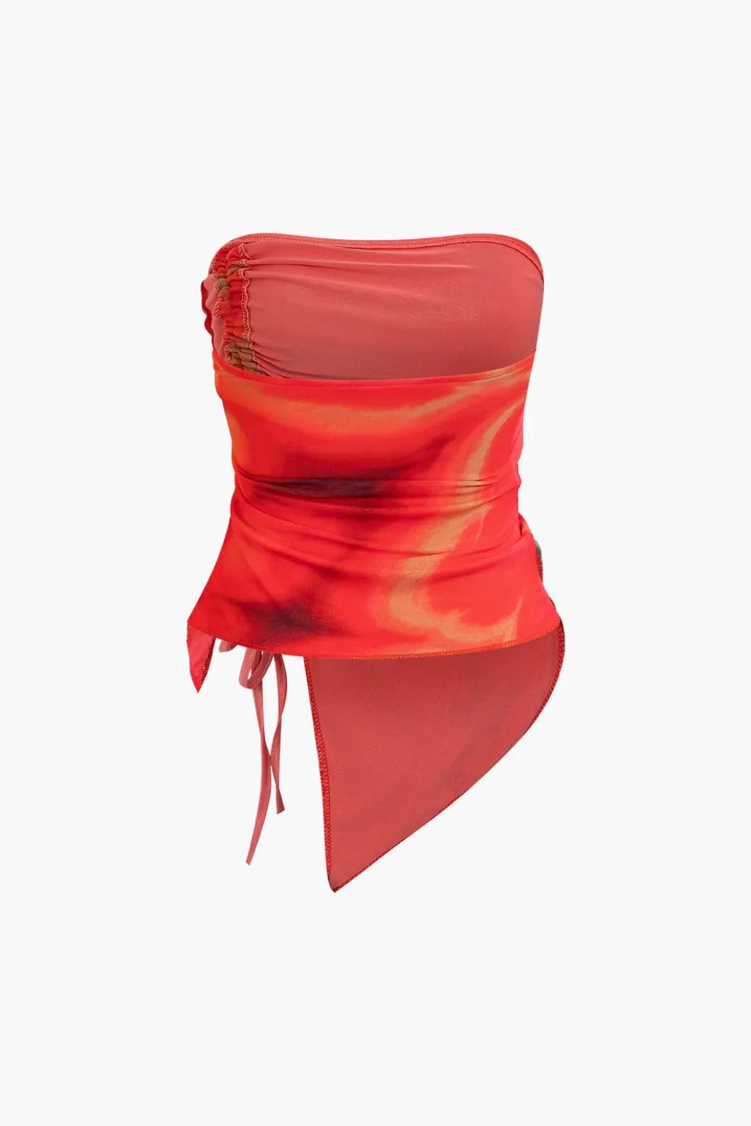 Tie Dye Asymmetrical Tube Top And Mini Skirt Set>MICAS Sale