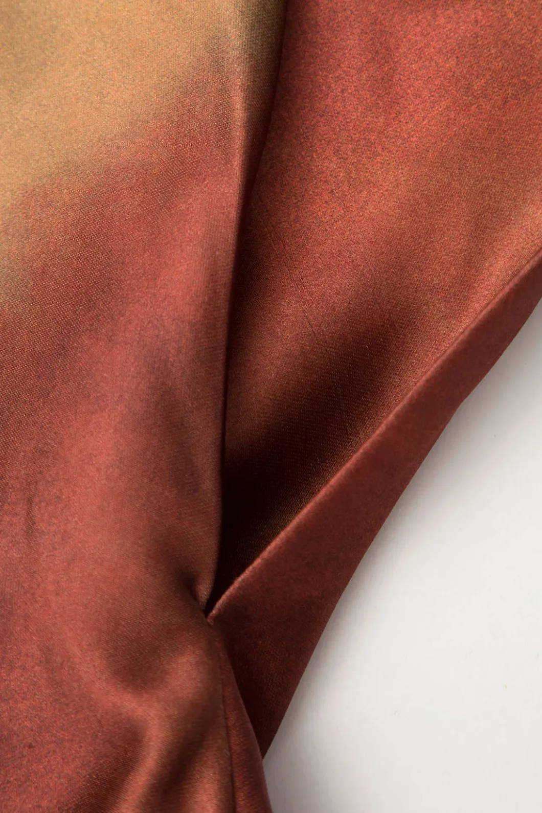 Tie Dye Asymmetric Cowl Neck Satin Maxi Dress>MICAS Sale