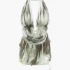 Tie Dye Destroyed Halter Top And Asymmetric Mini Skirt Set>MICAS Clearance