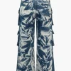 Tie Dye Flap Pocket Cargo Jeans>MICAS Hot