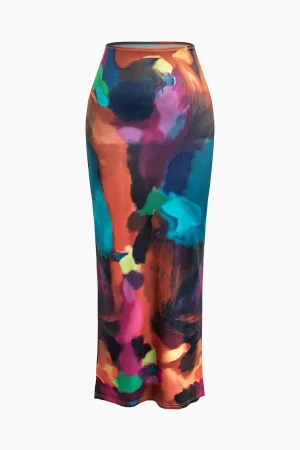 Tie Dye Maxi Skirt>MICAS Discount
