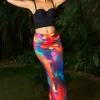 Tie Dye Maxi Skirt>MICAS Discount
