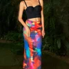 Tie Dye Maxi Skirt>MICAS Discount