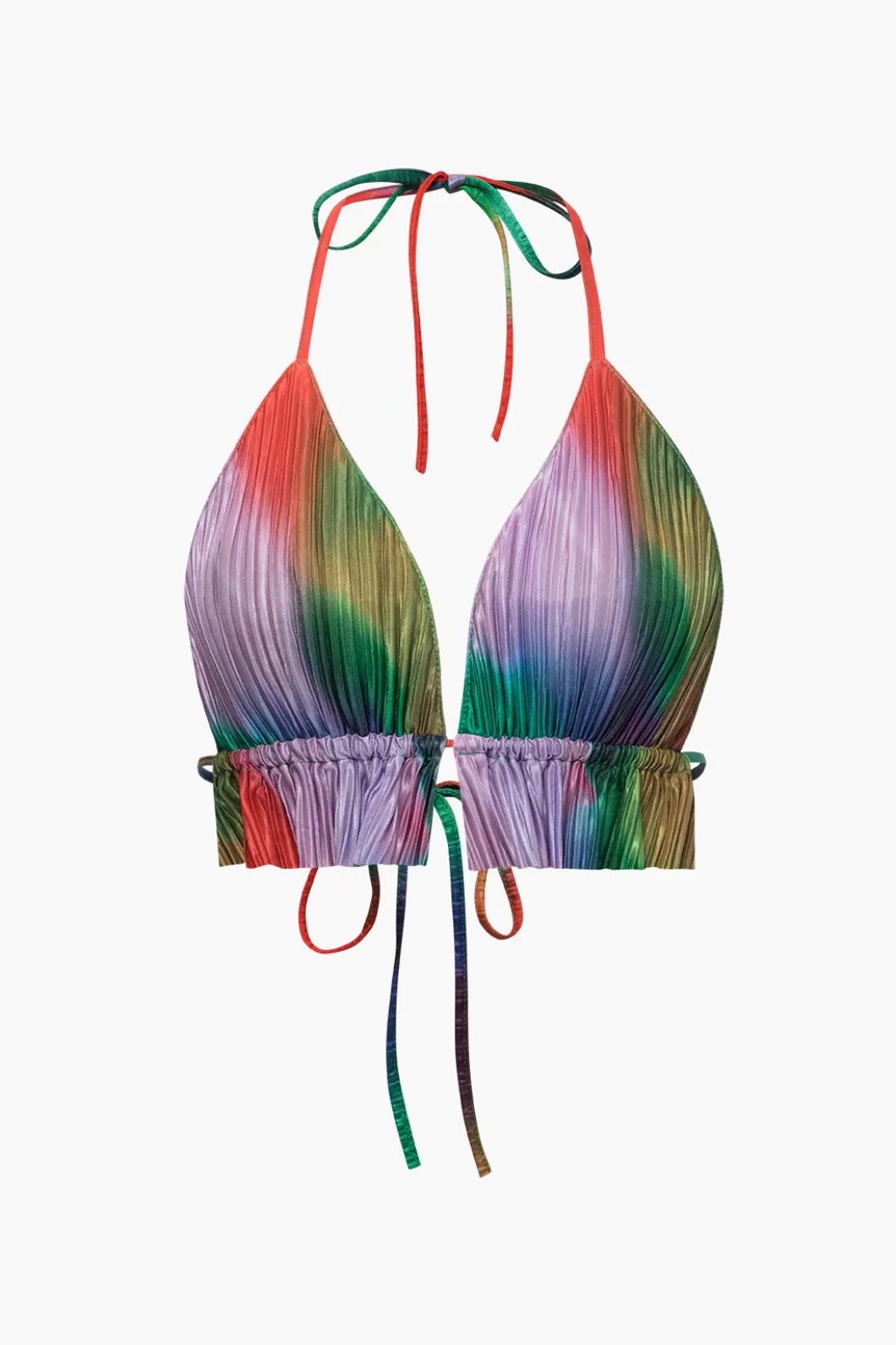 Tie Dye Plisse Halter Top And Pants Set>MICAS Hot