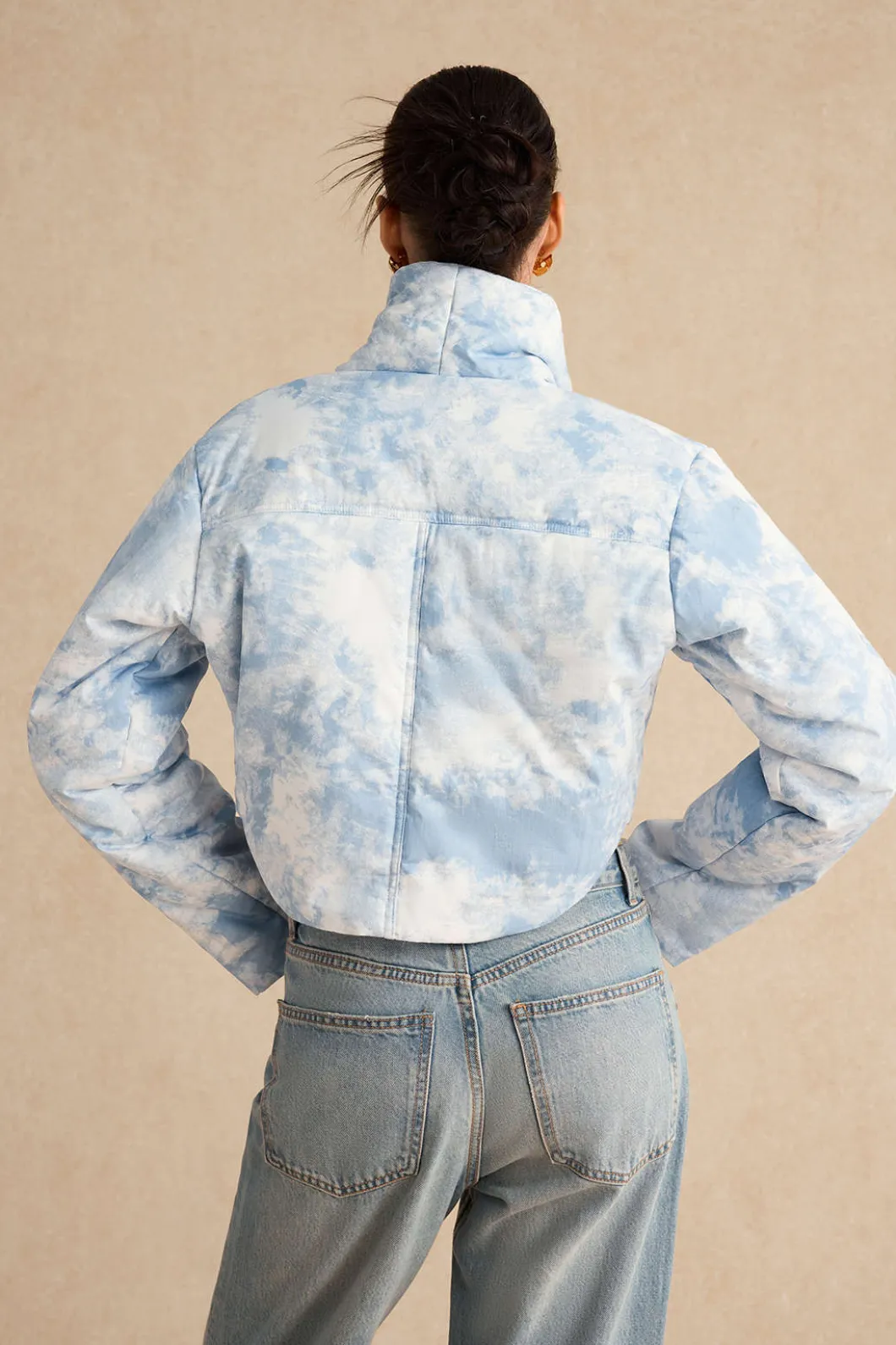 Tie Dye Print Padded Pocket Long-Sleeve Puffer>MICAS Discount