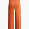 Tie Knot Front Ruched Tube Top And Pleated Wide Leg Pants>MICAS New