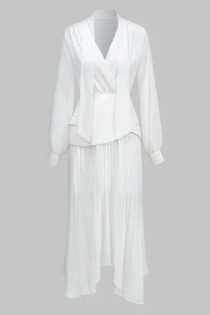 Tie-Up Lace-Up Midi Dress>MICAS Best